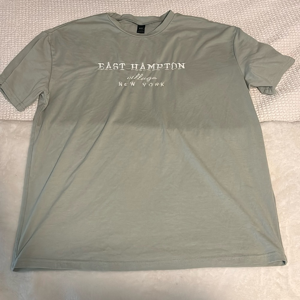 Sage green oversized shirt